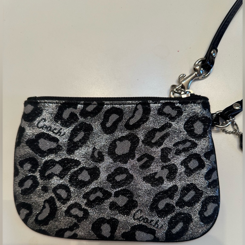 Authentic Silver/Back Wristlet